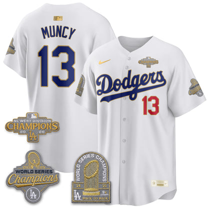 LAD 2026 NL West Champs Gold Vapor Jersey- Stitched