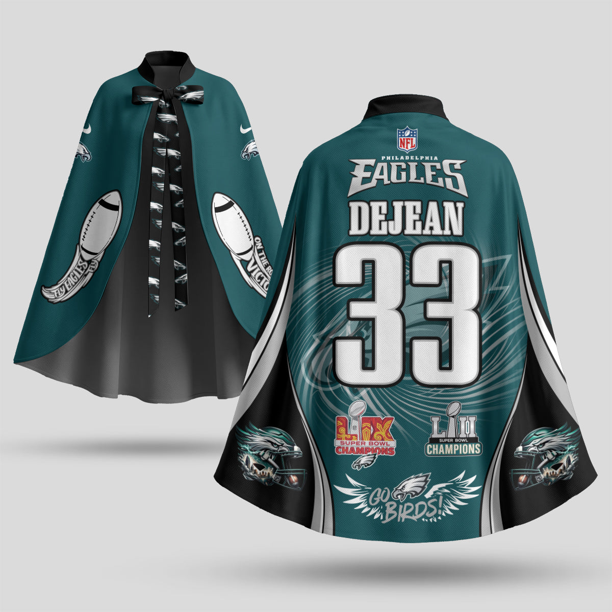 PHI Champions Edition Strap Shawl Cape - Printed