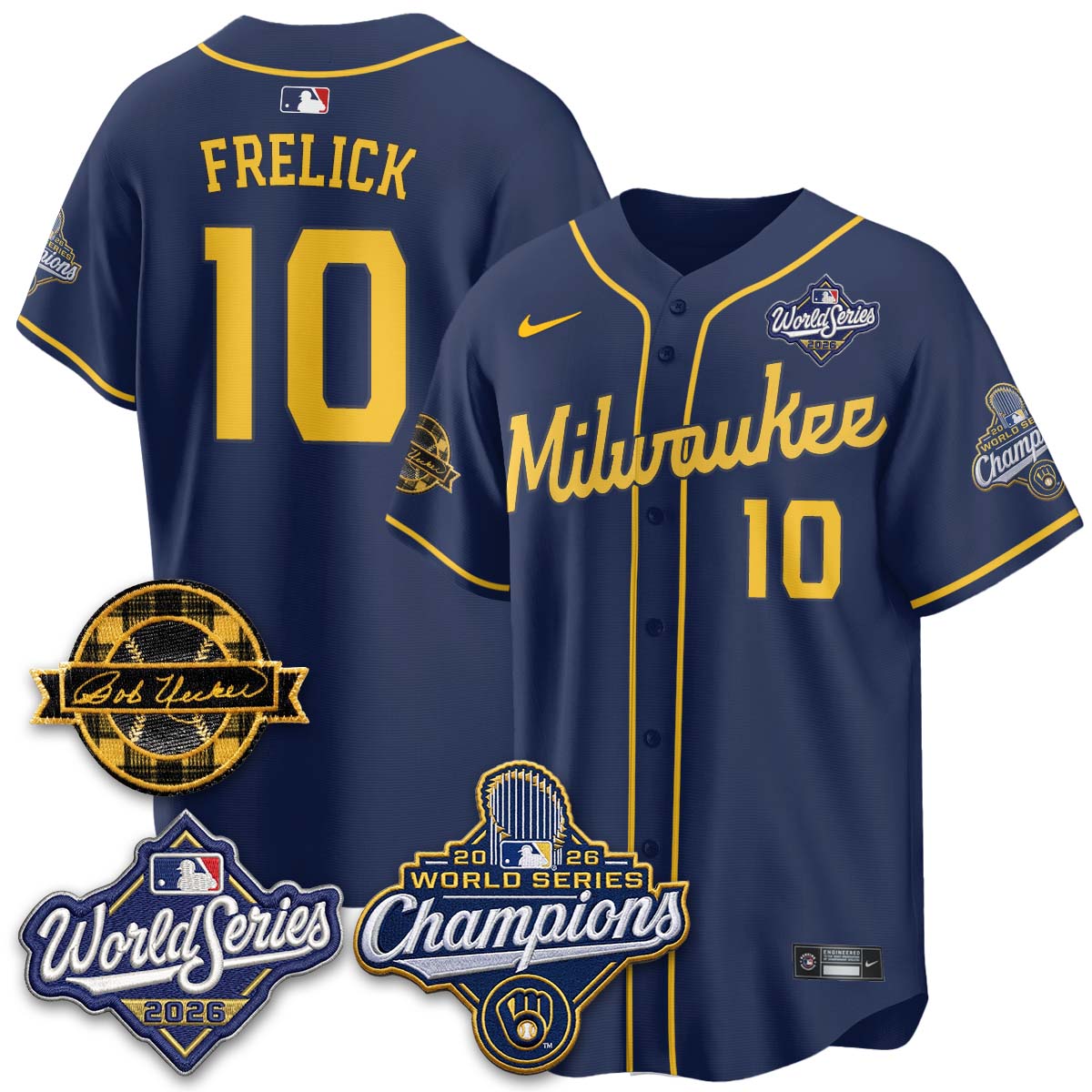 MIL 2026 WS Champions - Bob Uecker Patch Vapor Jersey - Stitched