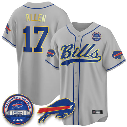 Buffalo Bills 2026 Gold Trim Baseball Edition Vapor Jersey - Stitched