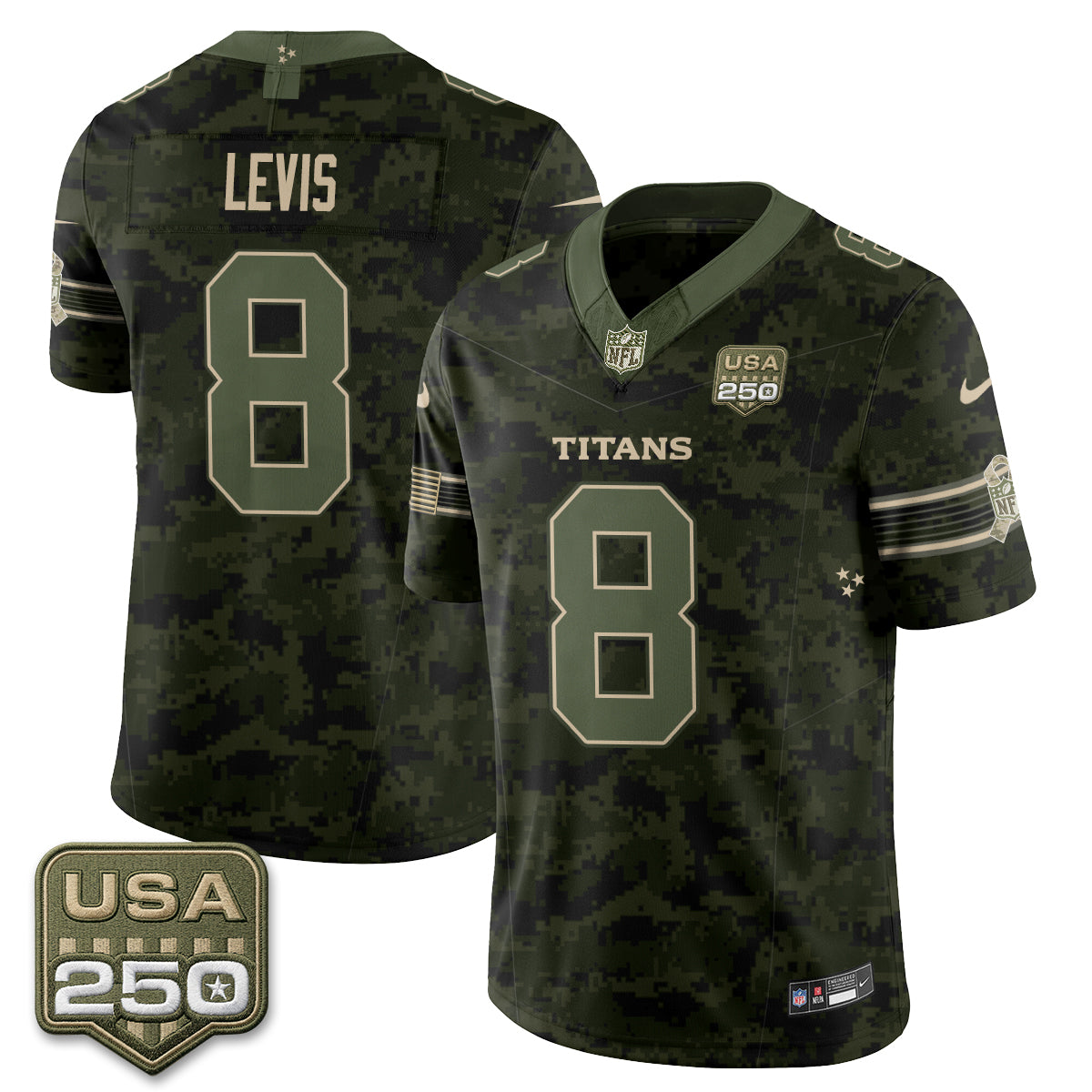 Tennessee Titans 2026 Salute to Service Edition Vapor Jersey - Stitched