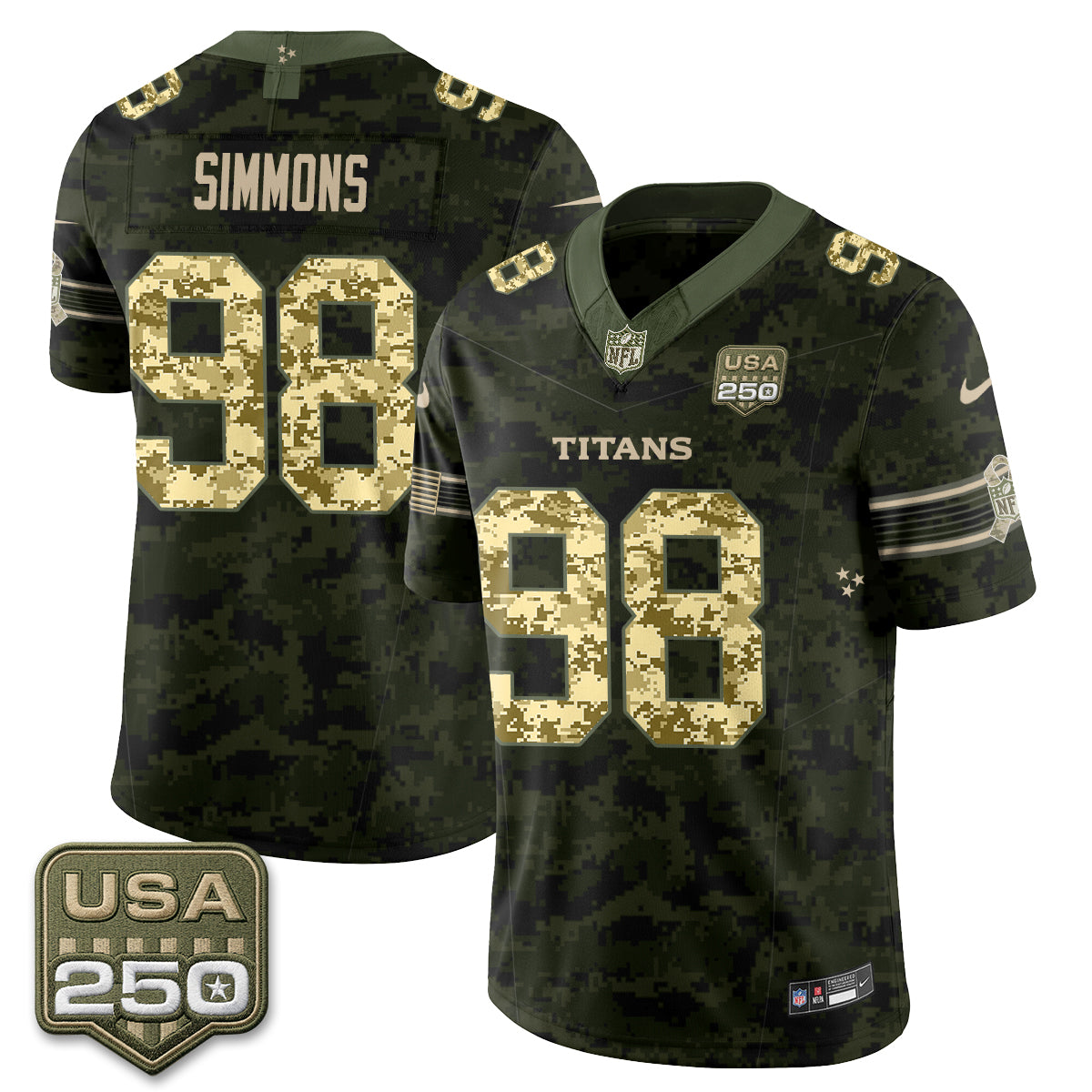Tennessee Titans 2026 Salute to Service Edition Vapor Jersey - Stitched