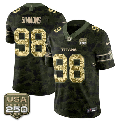 Tennessee Titans 2026 Salute to Service Edition Vapor Jersey - Stitched