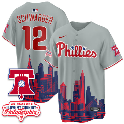 Philadelphia Phillies "26 Reasons I Love My Country" Edition Vapor Jersey - Stitched
