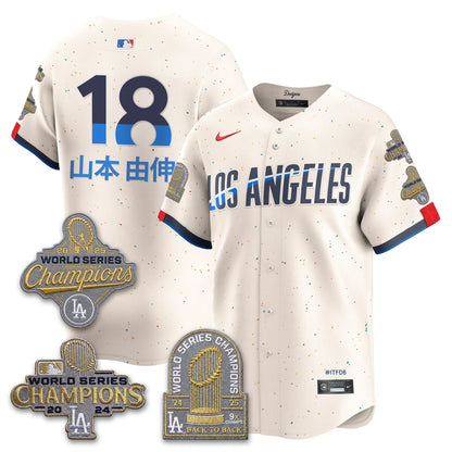 LAD Gold Collection Stadium Vapor Limited Jersey - Back to Back 9x Champs - All Stitched