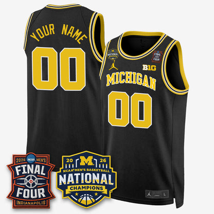 MICH 2026 NCAA Men's Basketball Champions Limited Custom Jersey - All Stitched