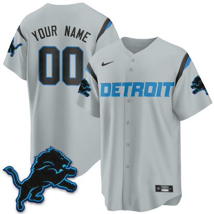 Detroit Lions 2026 Rivalries Baseball Vapor Custom Jersey - Stitched
