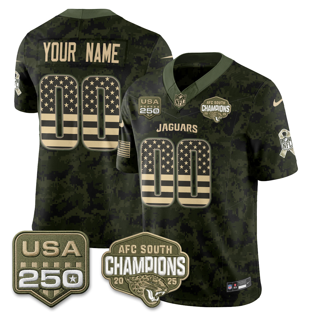 JAX 2026 Salute to Service Vapor Custom Jersey - Stitched