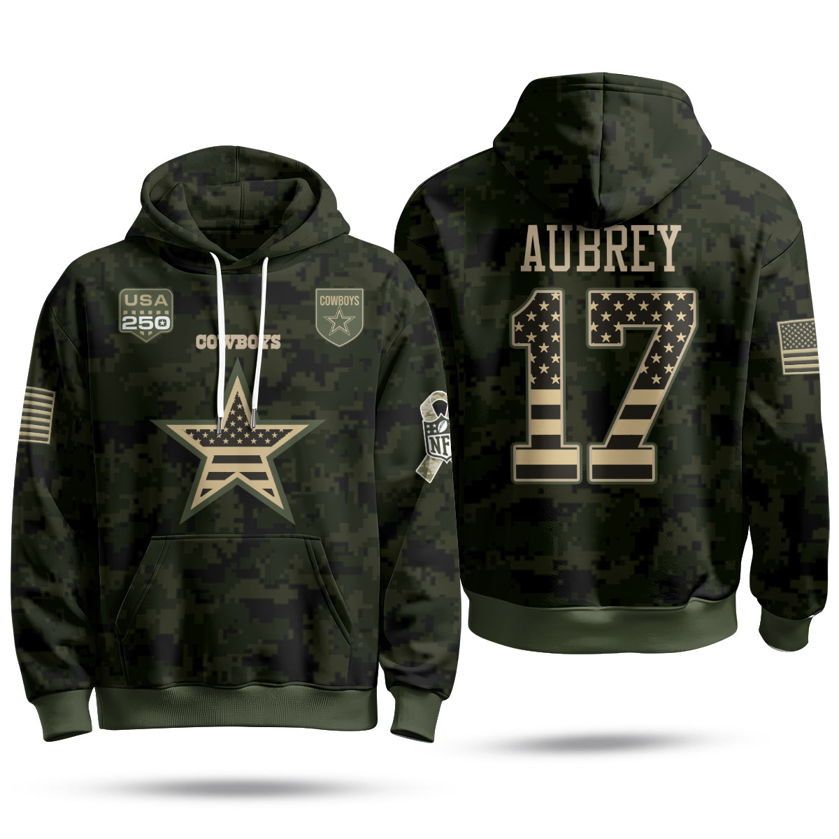 DAL 2026 Salute To Service Edition Pullover Hoodie - Printed