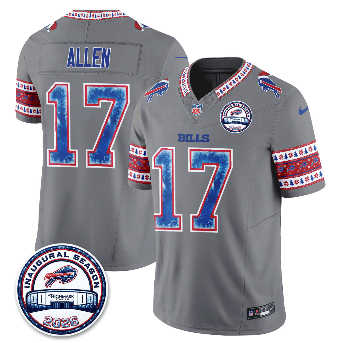 Buffalo Bills Xmas Edition Vapor Jersey - Stitched