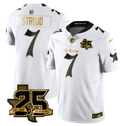 HOU 25th Seasons in 2026 Gothic Vapor Gold Edition Limited Jersey - All Stitched
