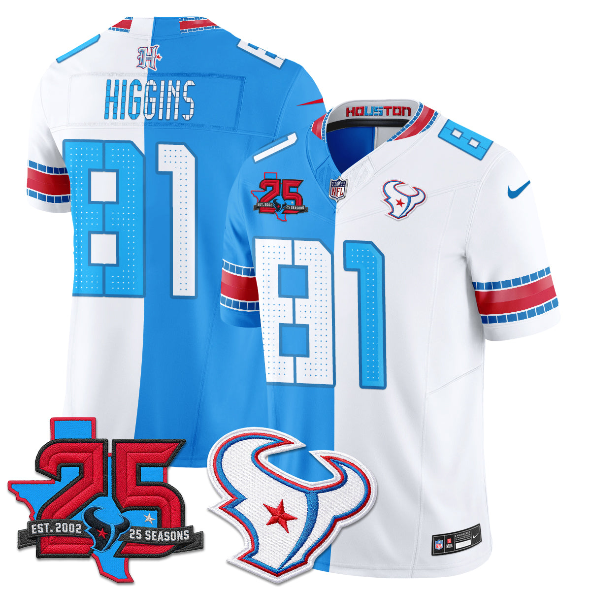 HOU 2026 Rivalries Split Vapor Jersey - Stitched