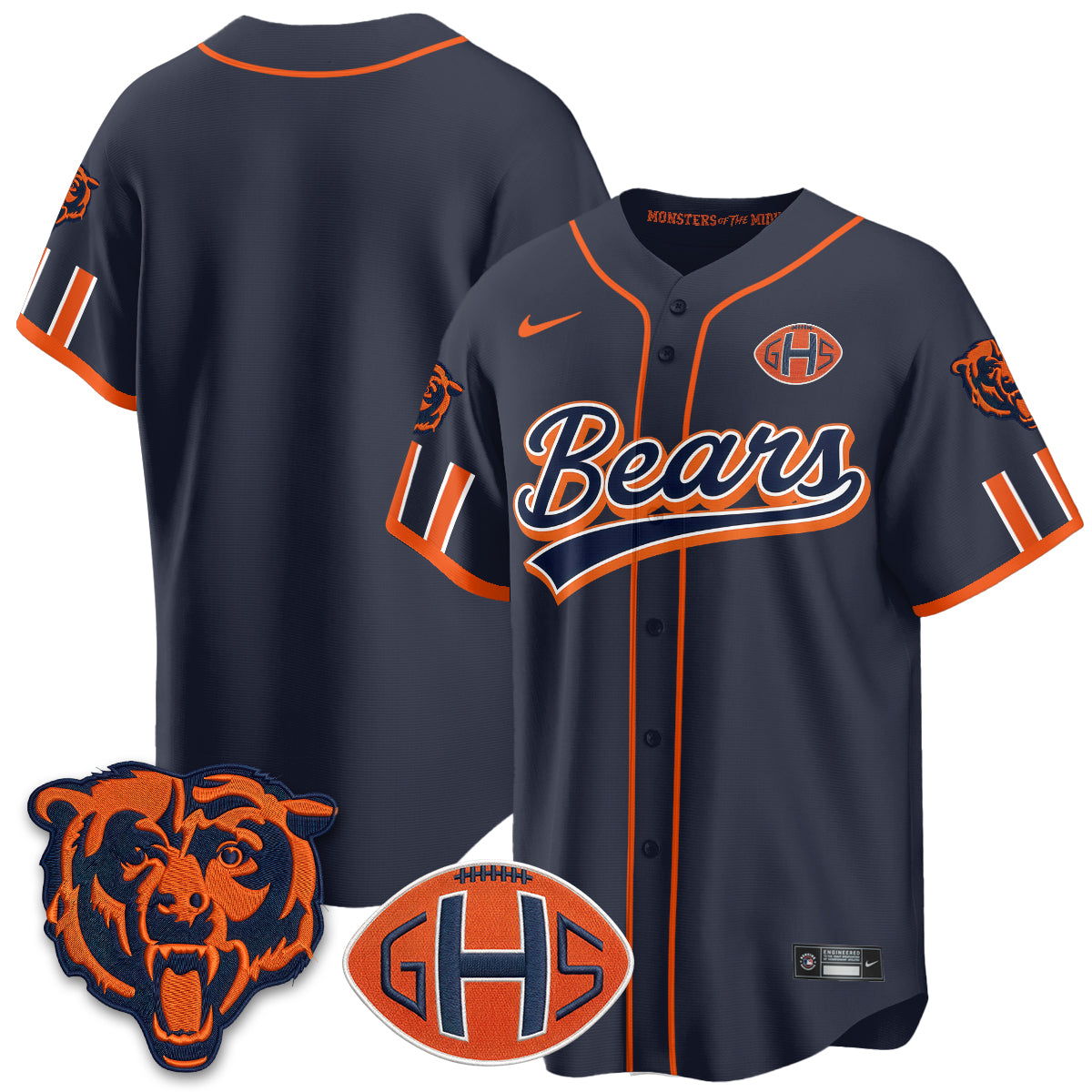 Chicago Bears 2026 Rivalries Baseball Vapor Jersey - Stitched