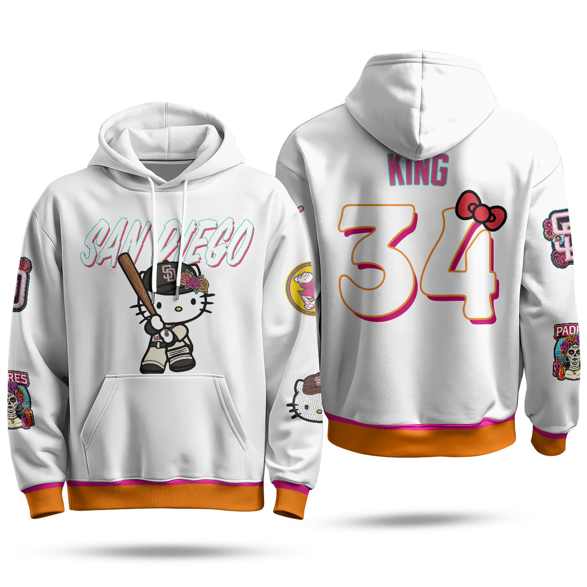 San Diego Padres x Meow KT Hoodie - Stitched