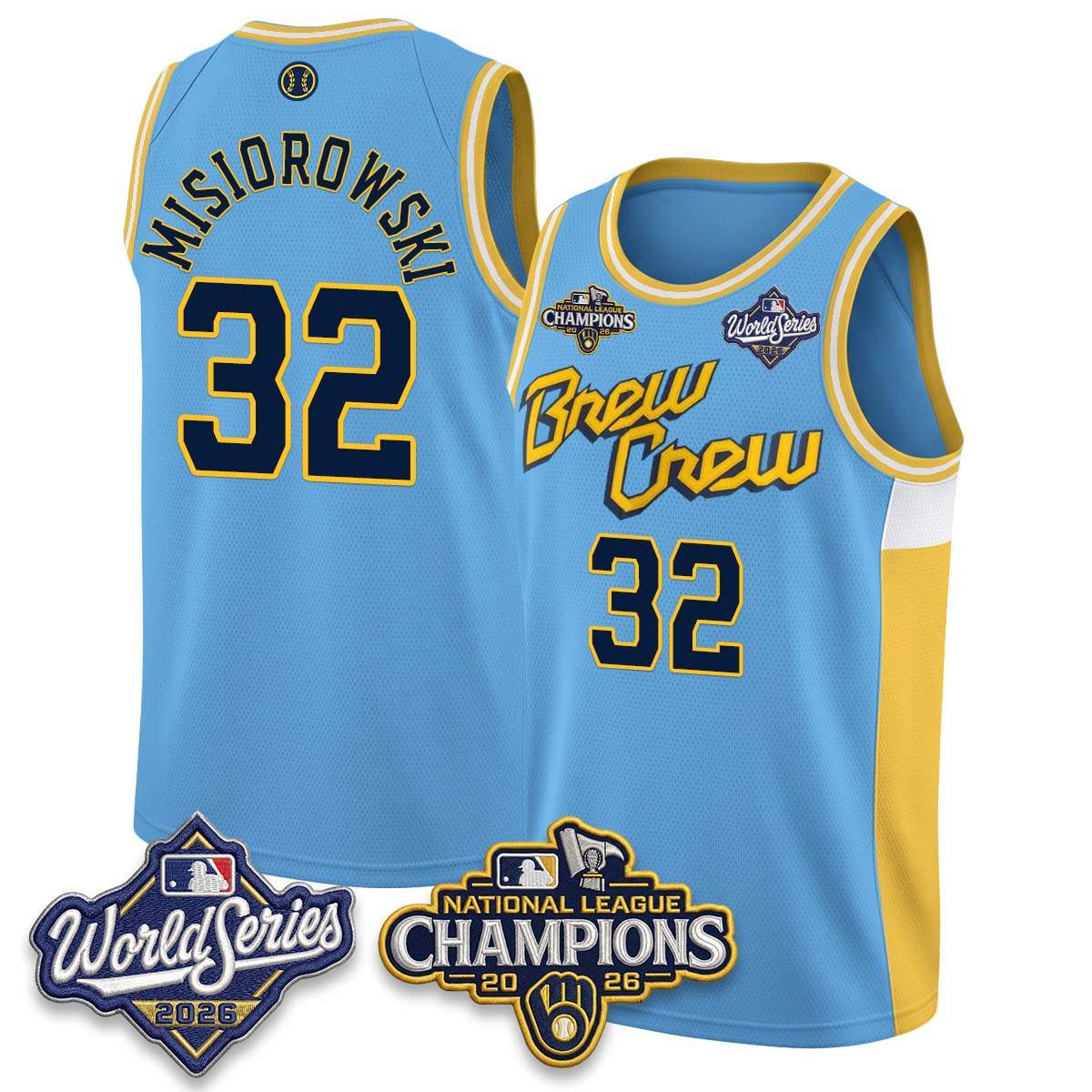 MIL 2026 NL Champions Basketball Jersey - Stitched