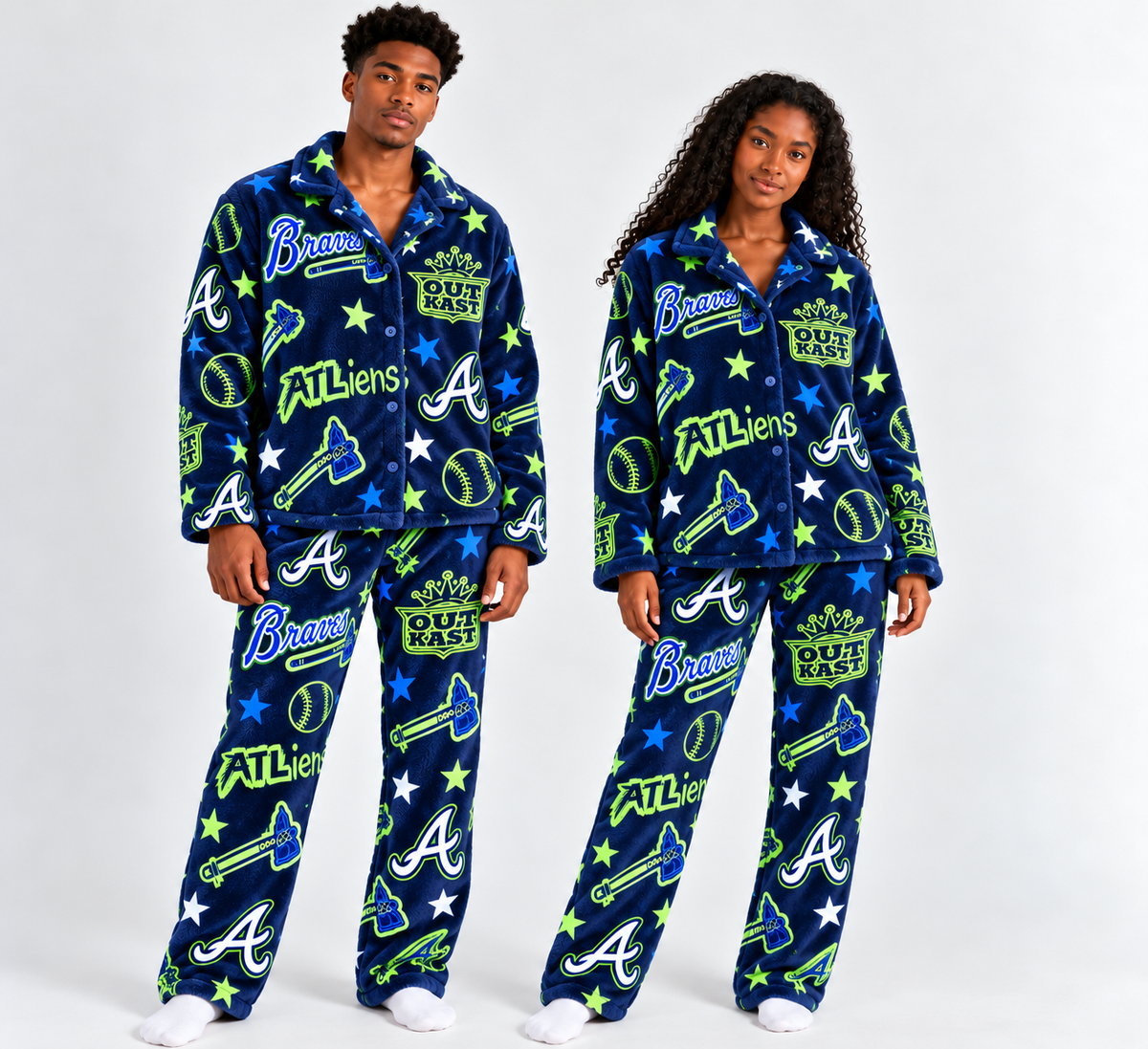 ATL x Outkast 30th Anniversary Flannel Pajama Set - Printed