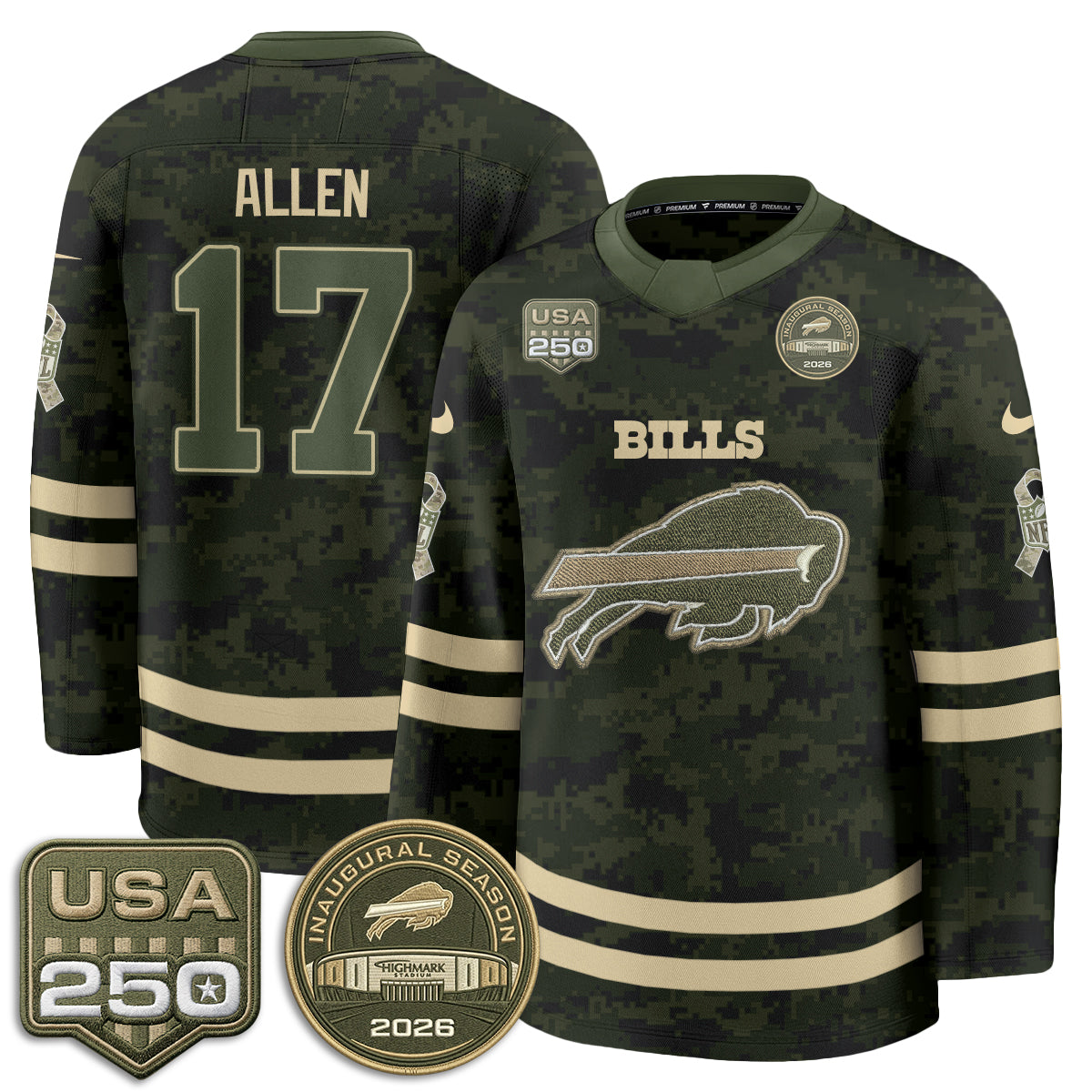 BUF 2026 Salute To Service Edition Hockey Jersey - Printed