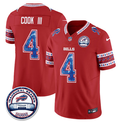 Buffalo Bills Xmas Edition Vapor Jersey - Stitched