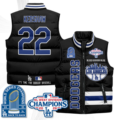 LAD "Bleed Blue" Puffer Vest - Printed