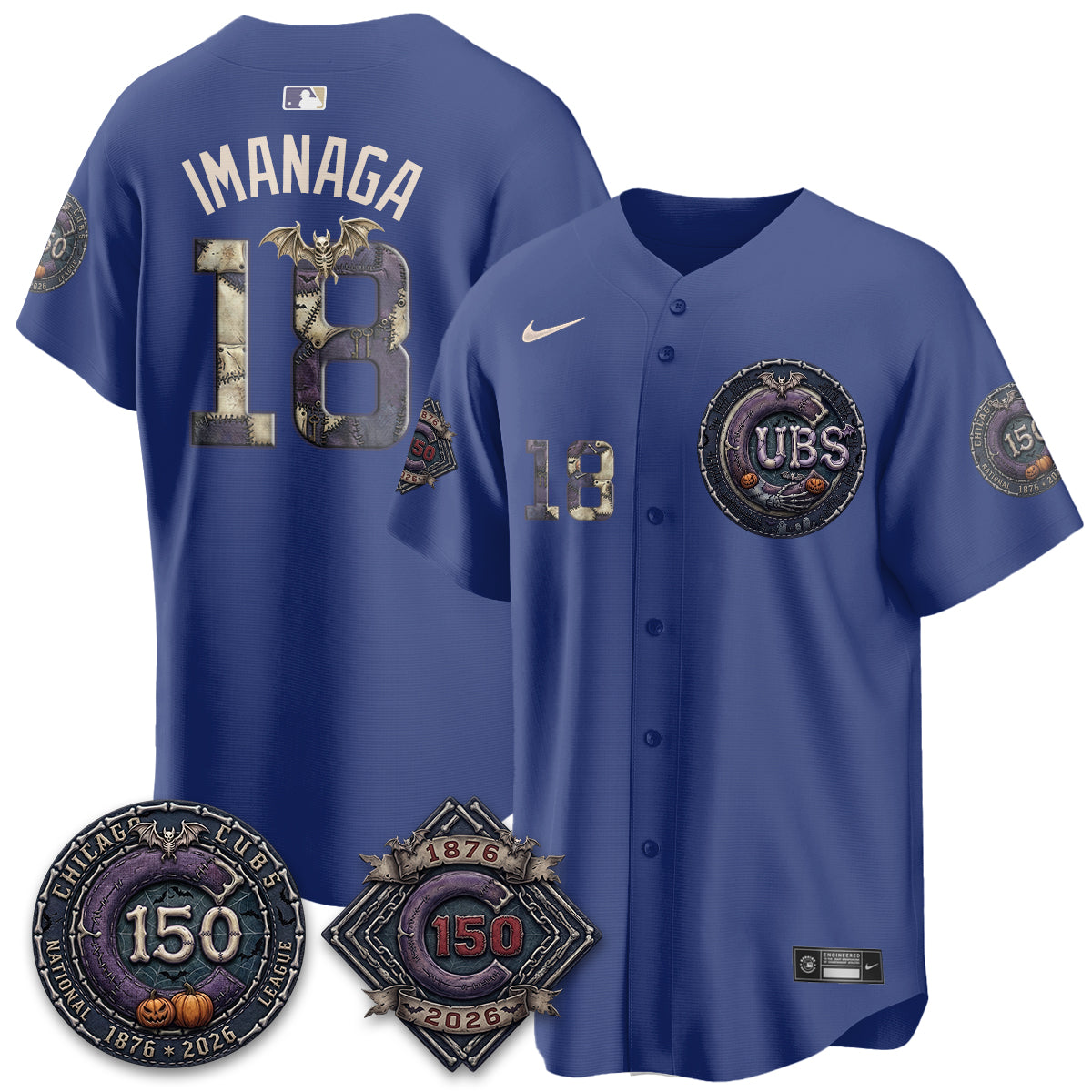Chicago Cubs Nightmare Edition Vapor Limited Jersey - Printed