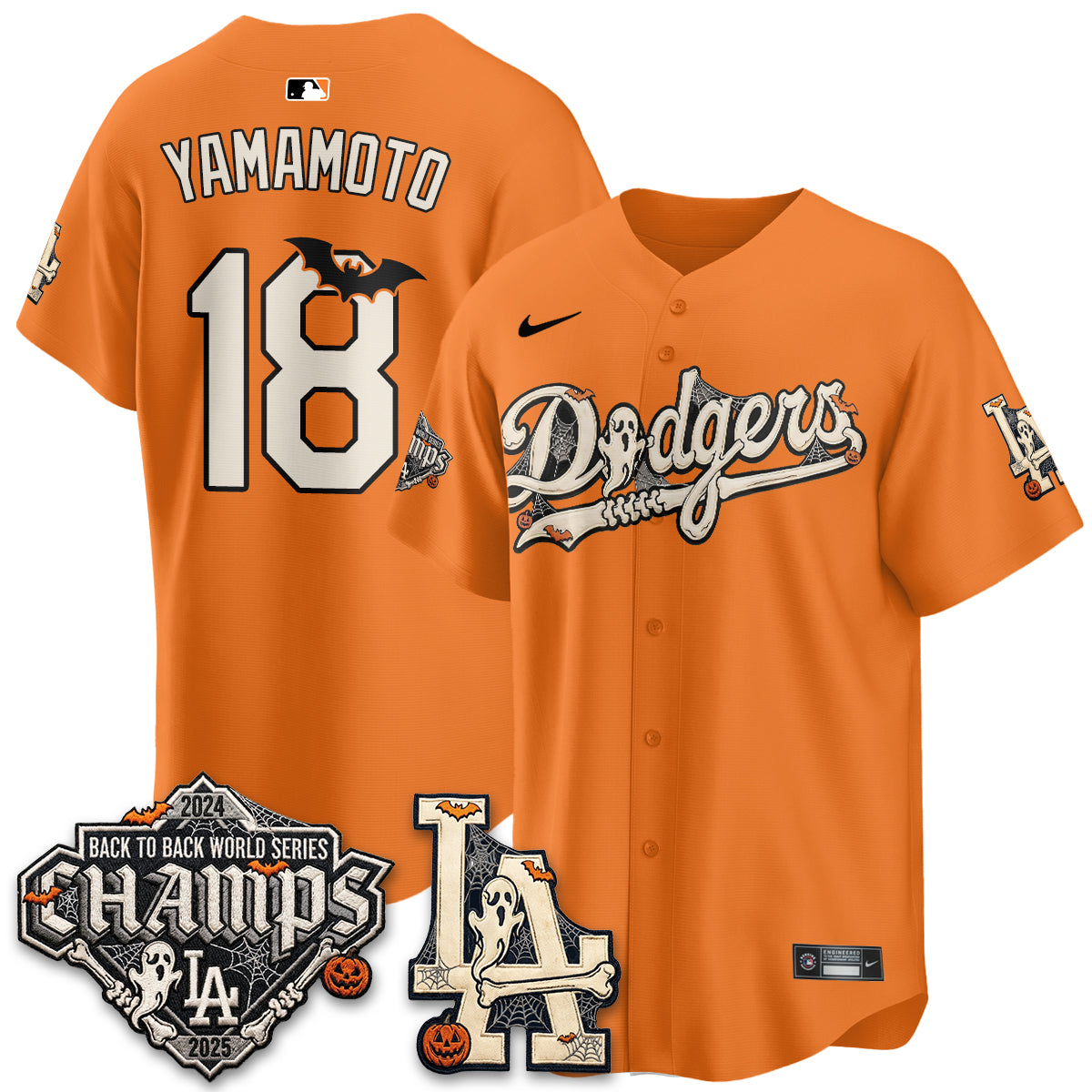 Los Angeles Dodgers Halloween 2026 Vapor Jersey - Stitched