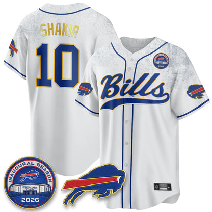 Buffalo Bills 2026 Gold Trim Baseball Edition Vapor Jersey - Stitched