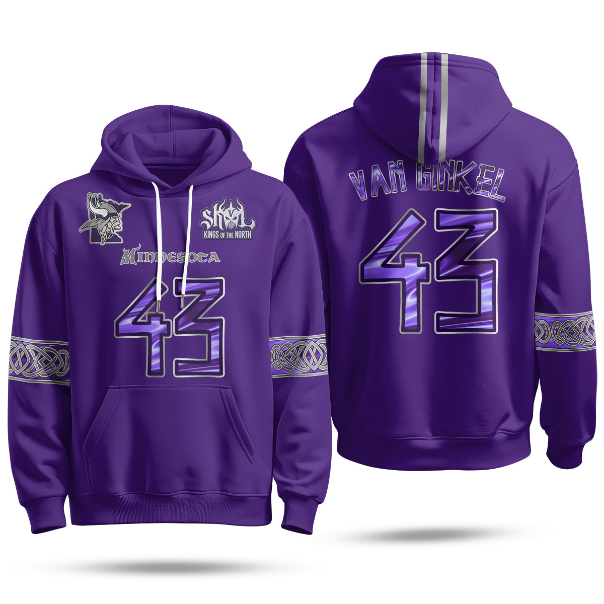 Minnesota Vikings 2026 Warrior Fleece Hoodie - Printed