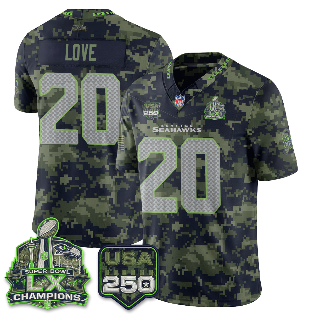 Seattle Seahawks 2026 Salute to Service Edition Vapor Jersey - Stitched
