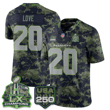 Seattle Seahawks 2026 Salute to Service Edition Vapor Jersey - Stitched