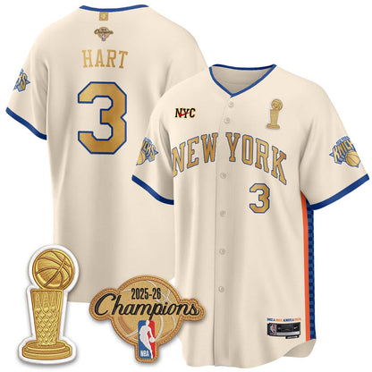 New York Knicks Champions Night Baseball Vapor Jersey - Stitched