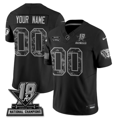 Alabama Crimson Tide 2026 Salute to Service Vapor Custom Jersey - Stitched