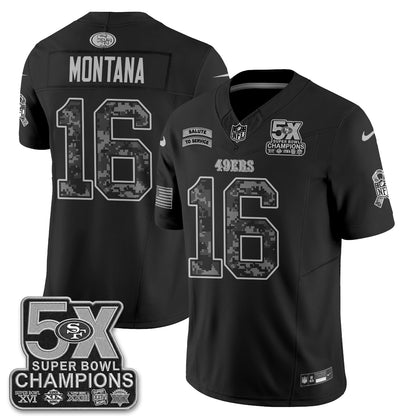 San Francisco 49ers 2026 Salute to Service V2 Vapor Jersey - Stitched