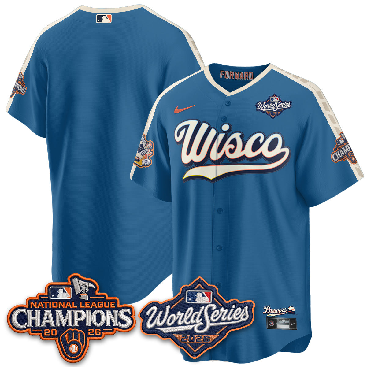 MIL 2026 NL Champions City Connect Vapor Jersey - Stitched
