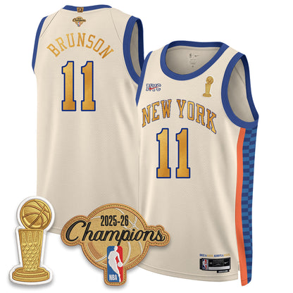 New York Knicks Champions Night Vapor Jersey - Stitched