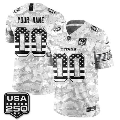 Tennessee Titans 2026 Salute to Service Edition Vapor Custom  Jersey - Stitched