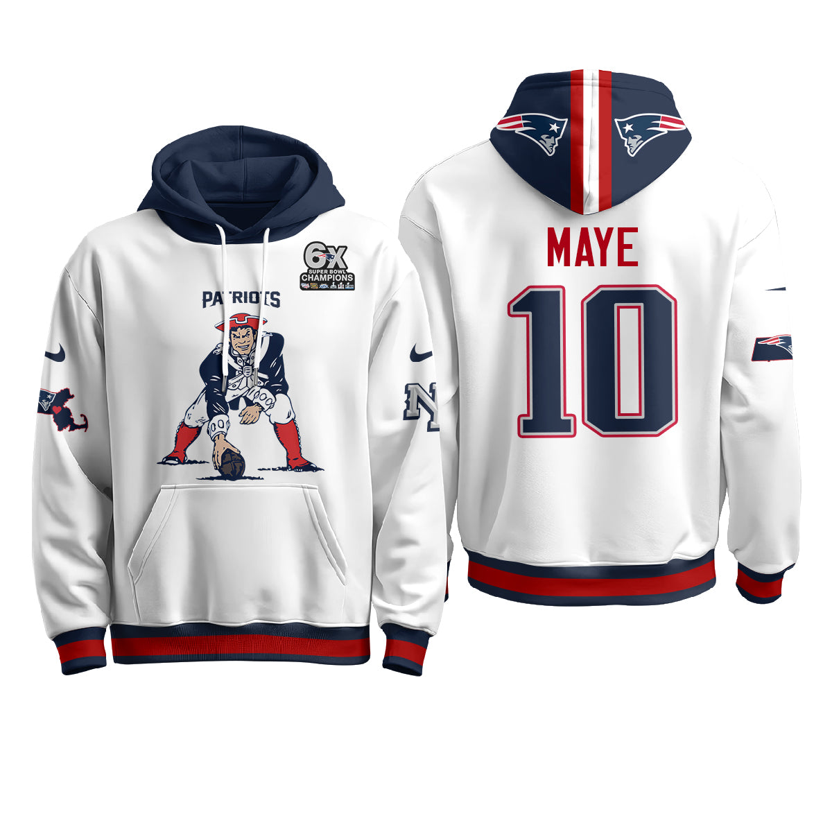 New England Patriots Minuteman Edition Hoodie - Stitched