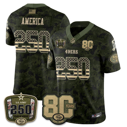 San Francisco 49ers 2026 Salute to Service Edition Vapor Jersey V2- Stitched