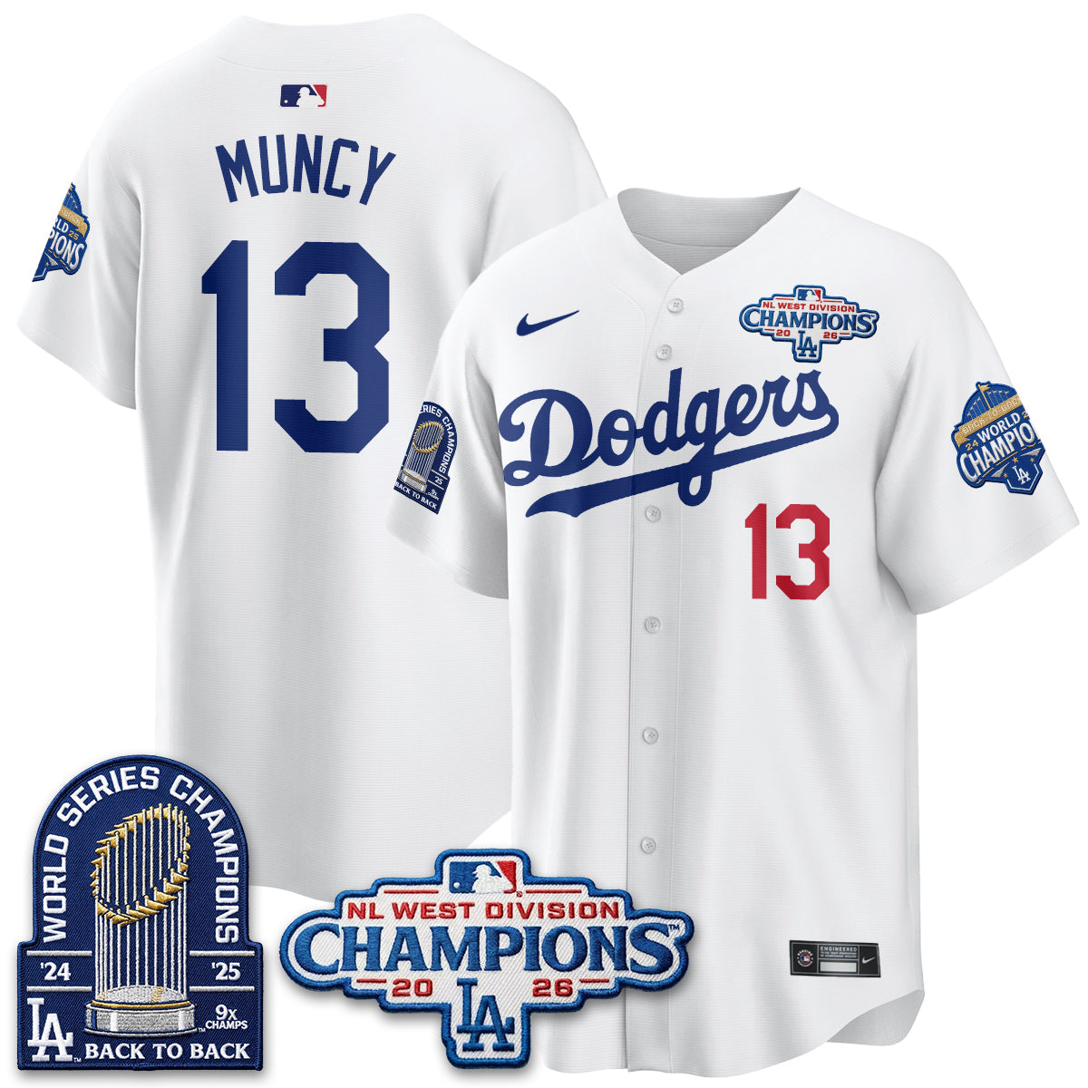 LAD 2026 NL West Champs Vapor Jersey- Stitched