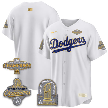 LAD 2026 NL West Champs Gold Vapor Jersey- Stitched