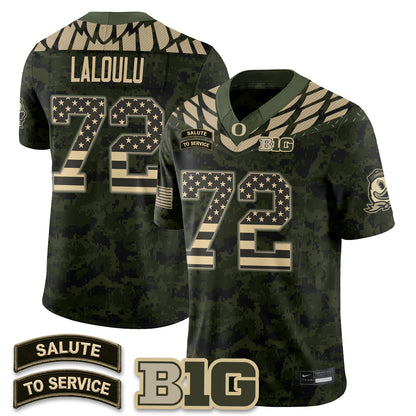 Oregon Ducks 2026 Salute to Service Vapor Jersey - Stitched