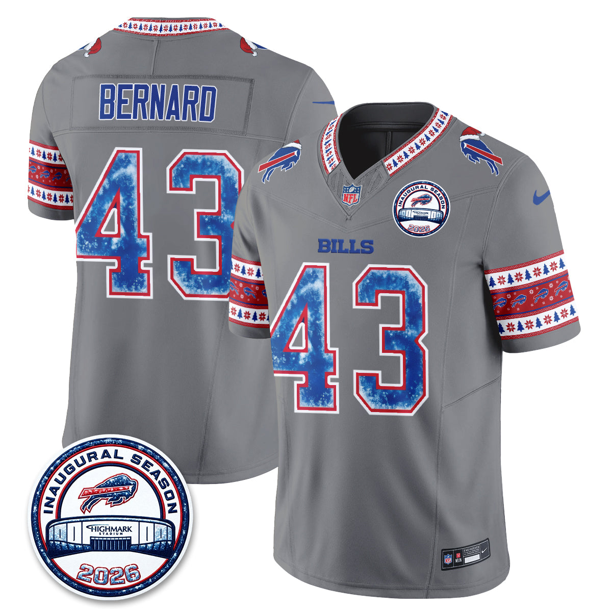 Buffalo Bills Xmas Edition Vapor Jersey - Stitched