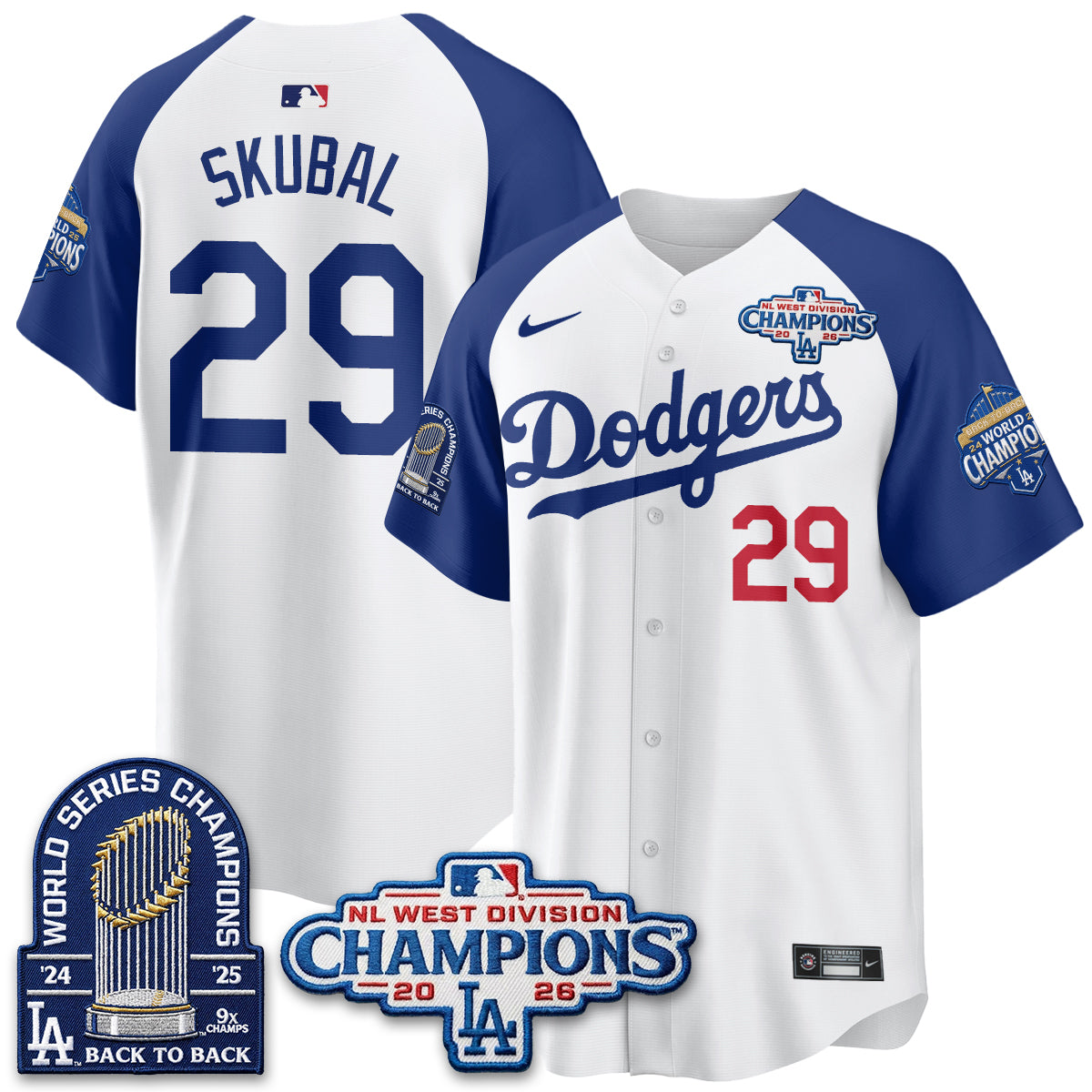 LAD 2026 NL West Champs Vapor Jersey- Stitched