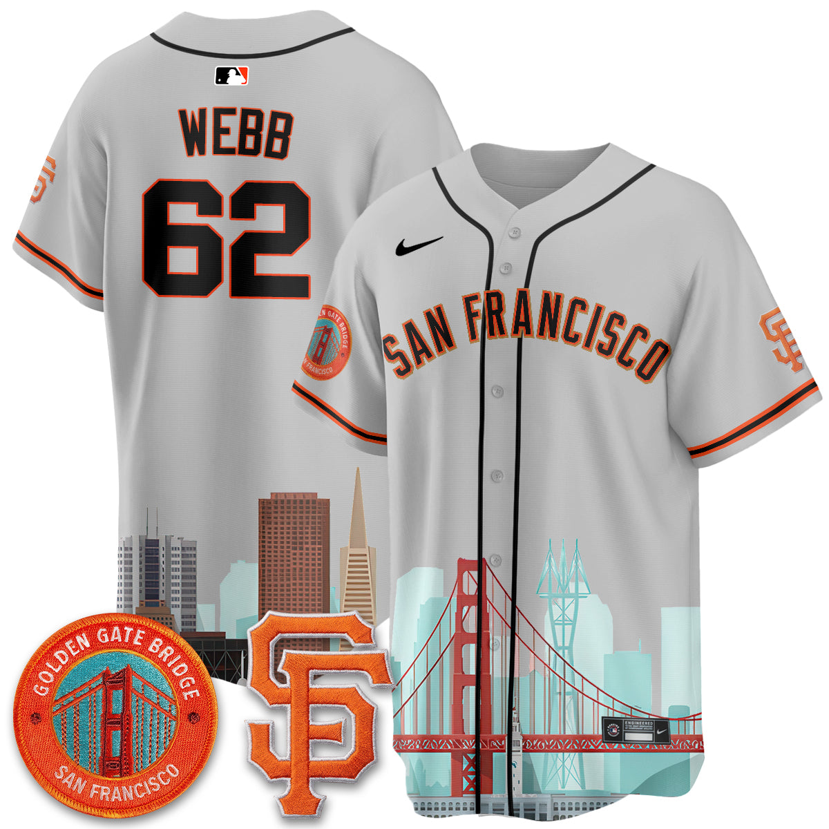 San Francisco Giants SF City Edition Vapor Jersey - Stitched