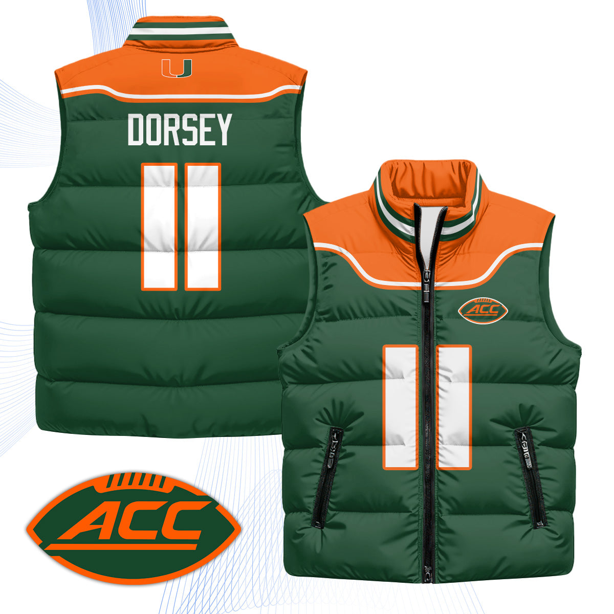 MIA 2001 Throwback Puffer Vest - Printed