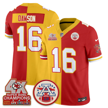 Kansas City Chiefs Throwback Split Vapor Jersey - Stitched