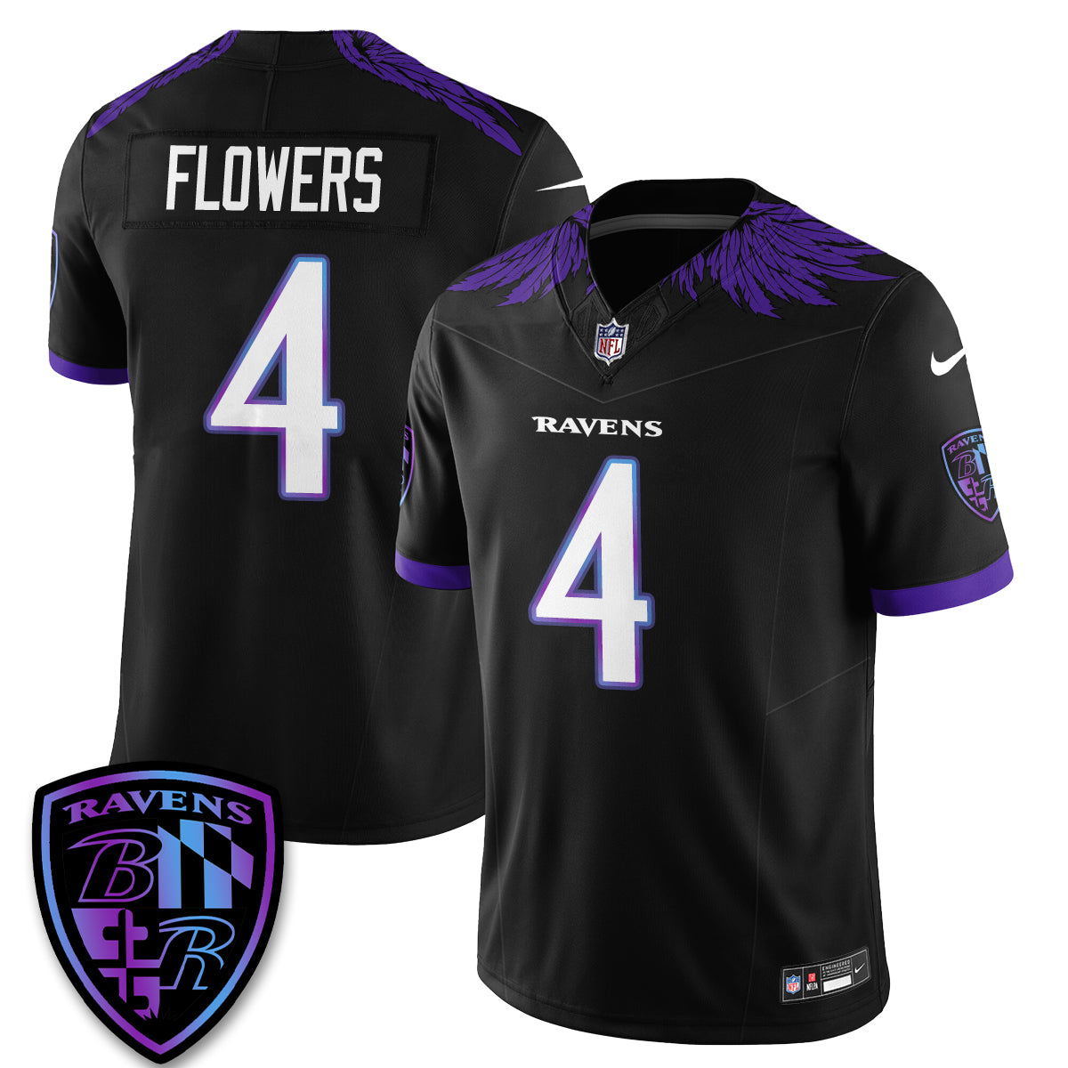 Baltimore Ravens Halloween Edition Vapor Jersey - Stitched