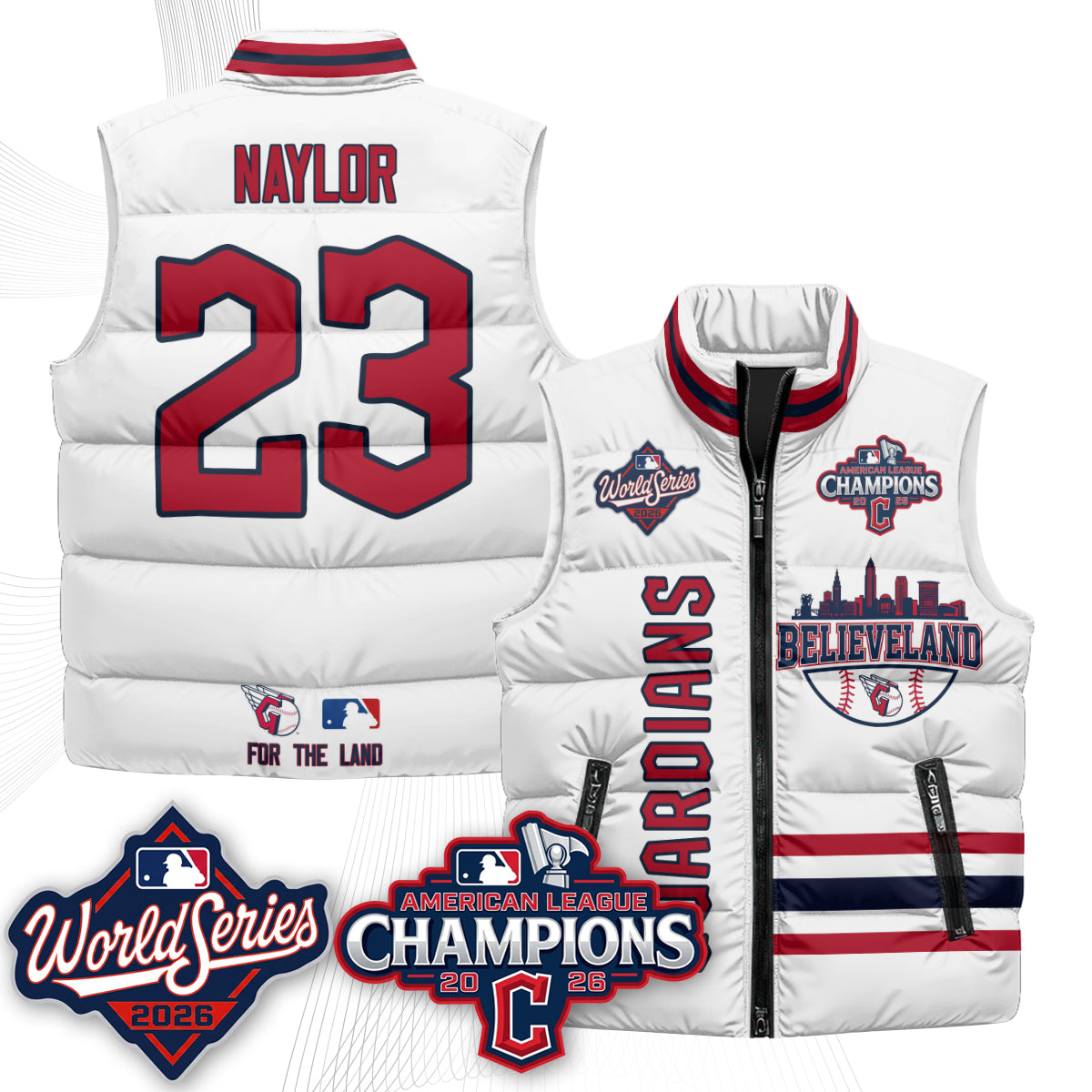 CLE 2026 AL Champions Puffer Vest - Printed