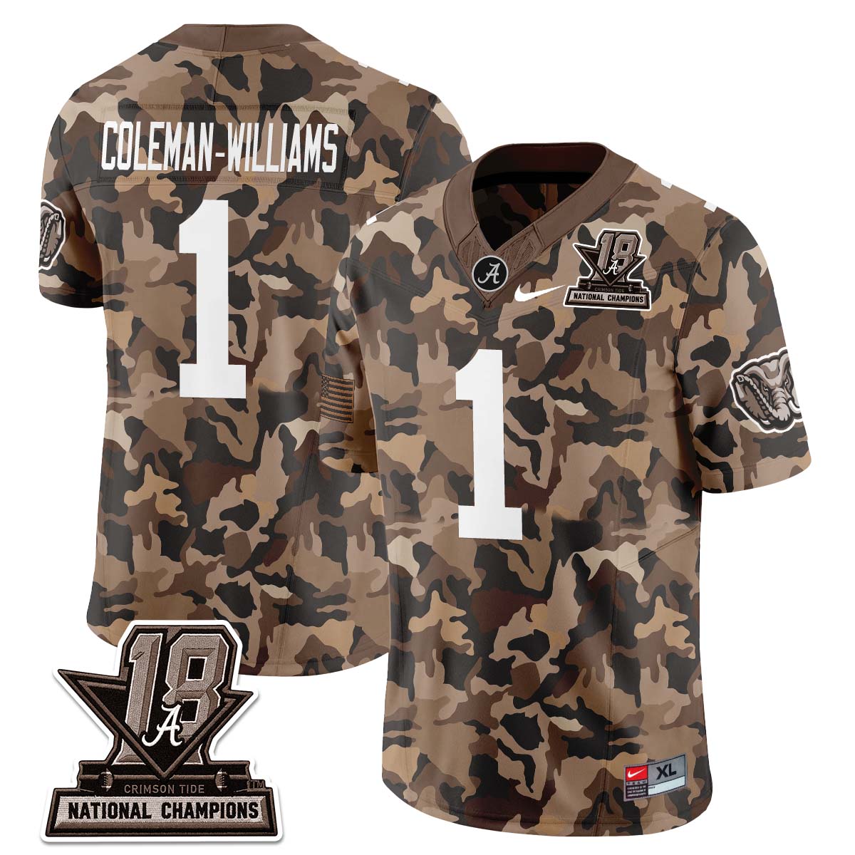 Alabama Crimson Tide 2026 Military Appreciation Vapor Jersey - Stitched