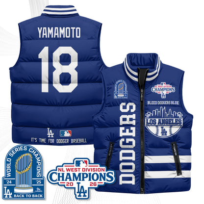 LAD "Bleed Blue" Puffer Vest - Printed