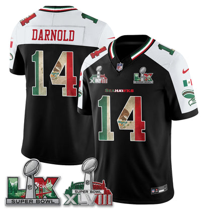 Seattle Seahawks Mexico Edition Vapor Jersey V2- Stitch